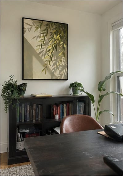 Customer photo review of Sunlit Leaves Canvas Wall Art