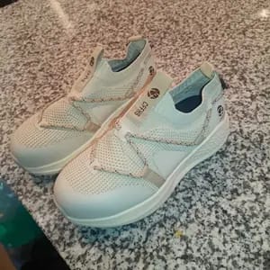 Customer photo review of Women's Slip-On Knit Safety Work Shoes(3 Colors)