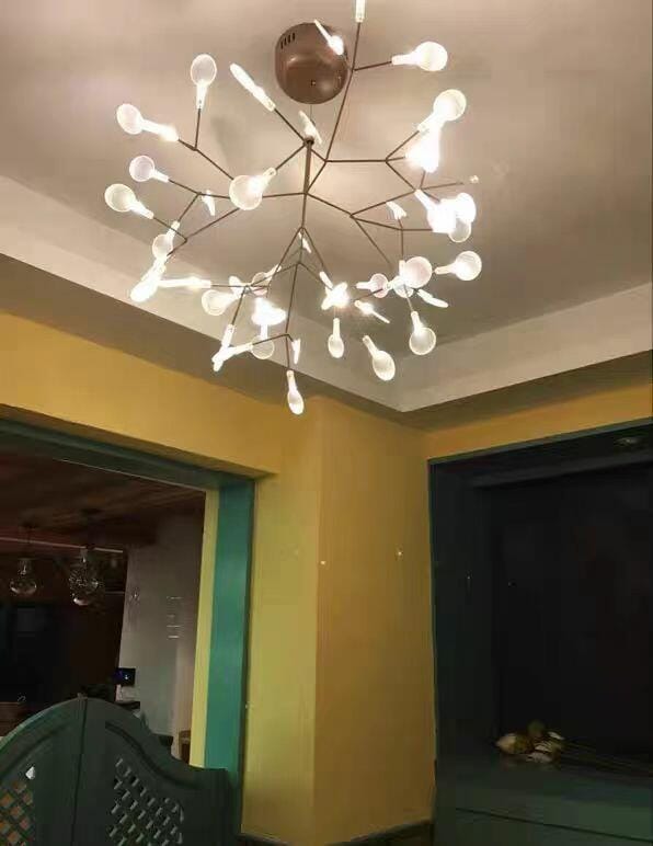 Customer photo review of Firefly LED Chandelier, Black Branch Design, Dimmable, 30-135 Heads
