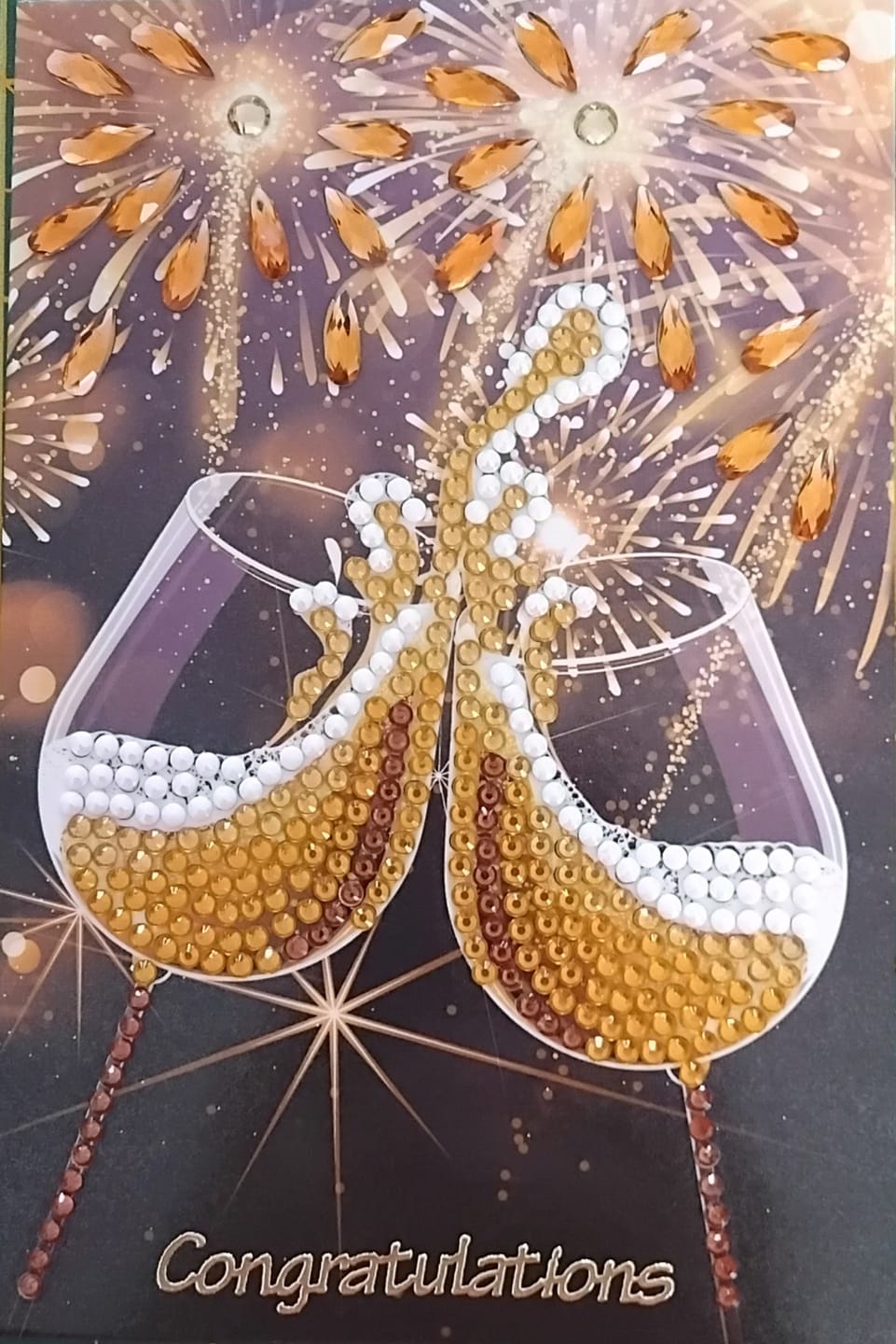 Customer photo review of "Champagne Celebration" Crystal Art Card 10x15cm