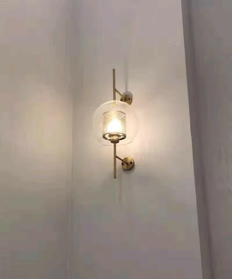 Customer photo review of Wall Light, Chiswick Glass Globe, Copper Silver Black, E27