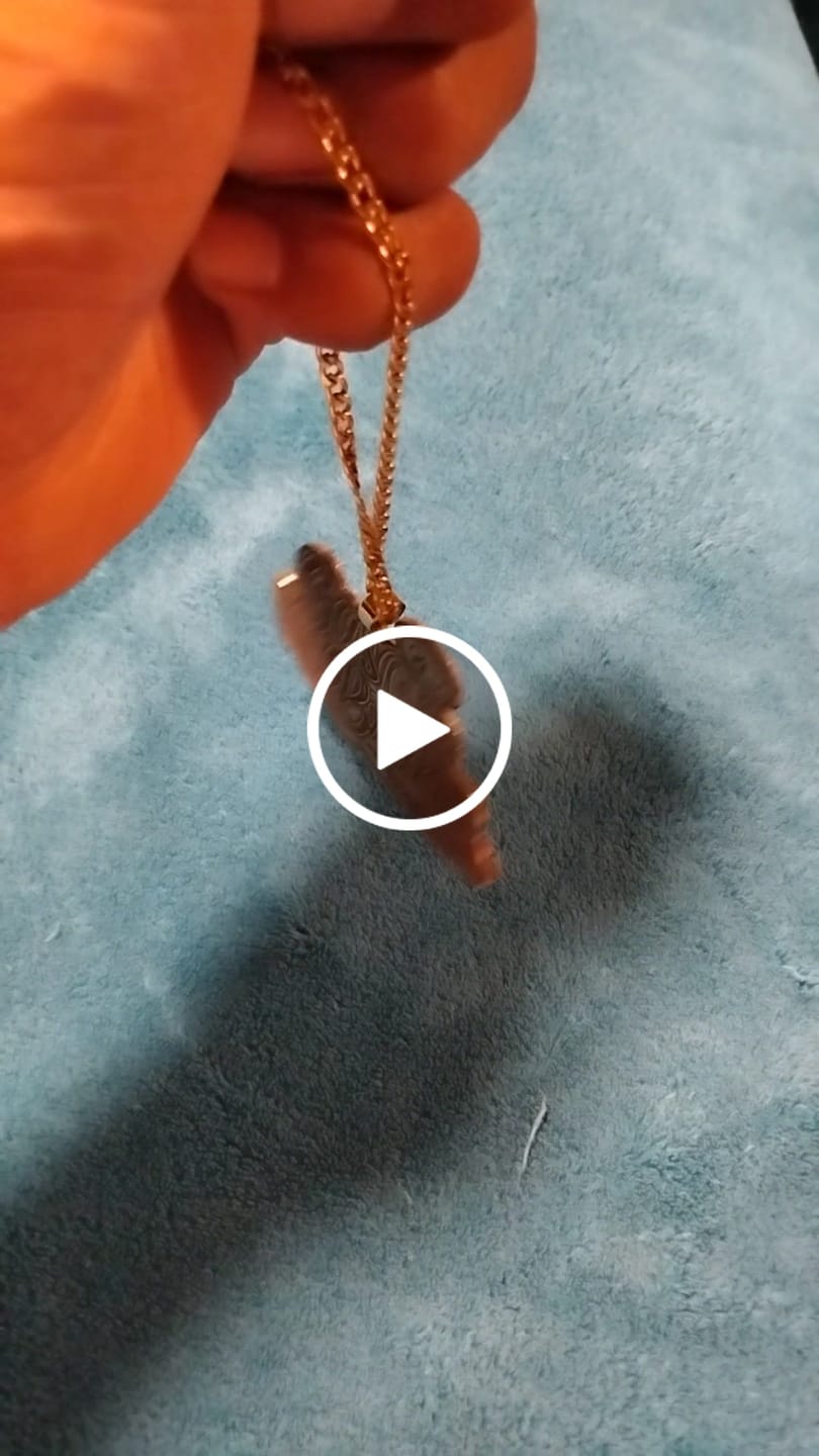 Customer video review of Custom Logo Engraved Photo Pendant Necklace