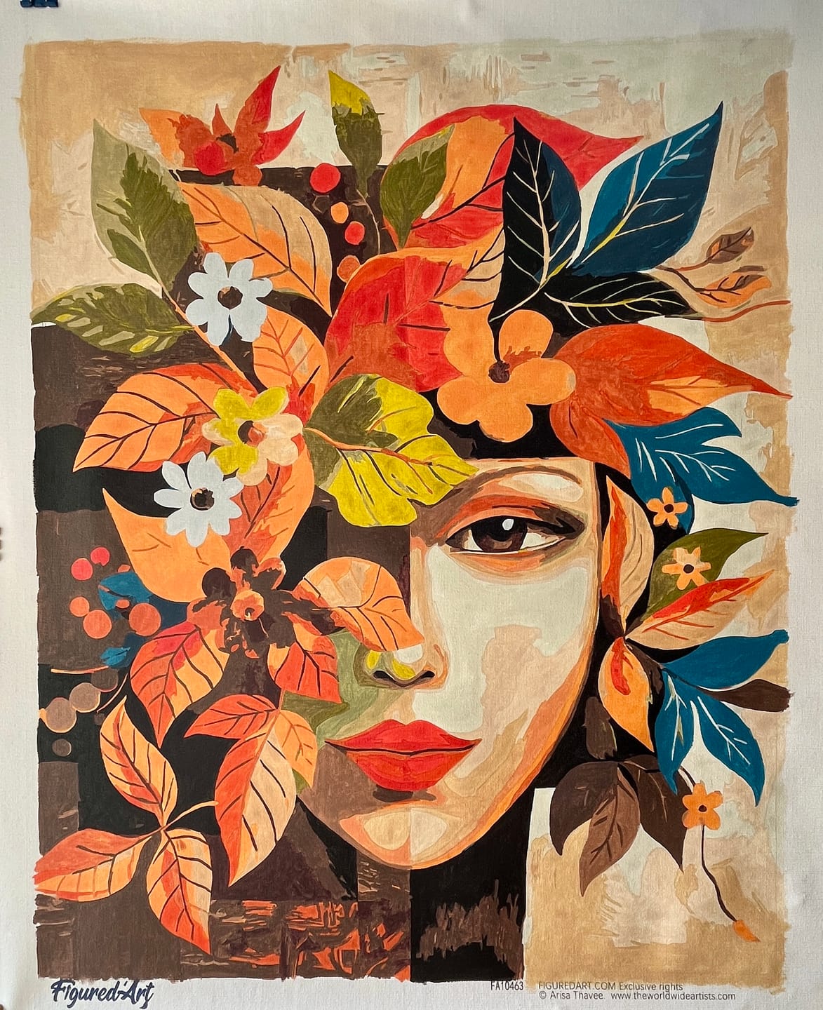 Customer photo review of Visage floral d'Automne inspiré de Picasso