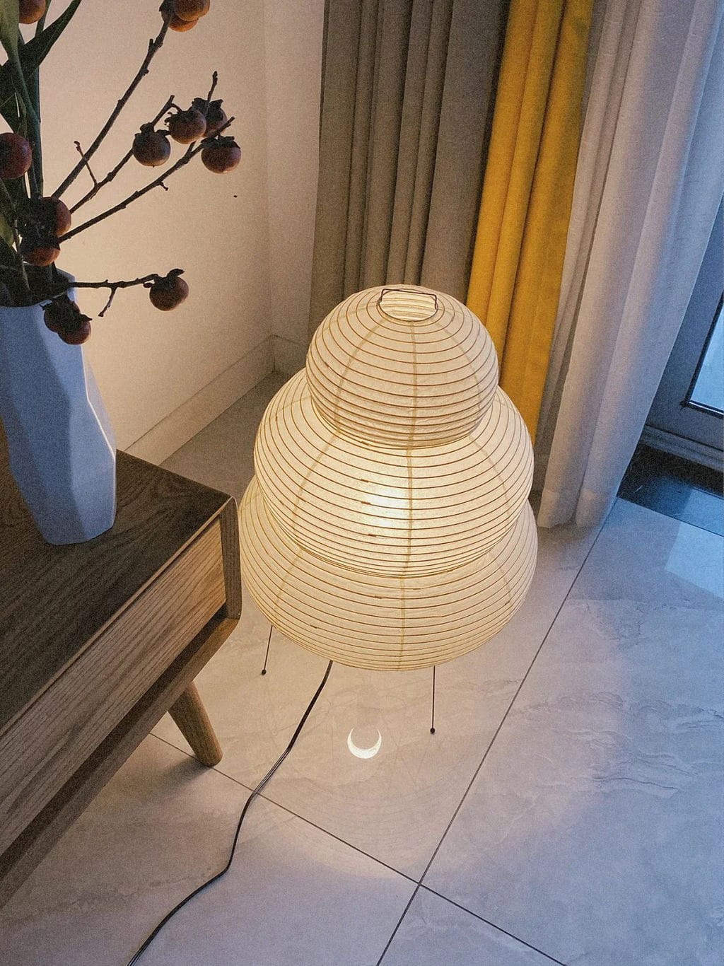 Customer photo review of Table Lamp, Xuanzhi, Handmade Mulberry Paper Shade, E26/E27, Plug-In
