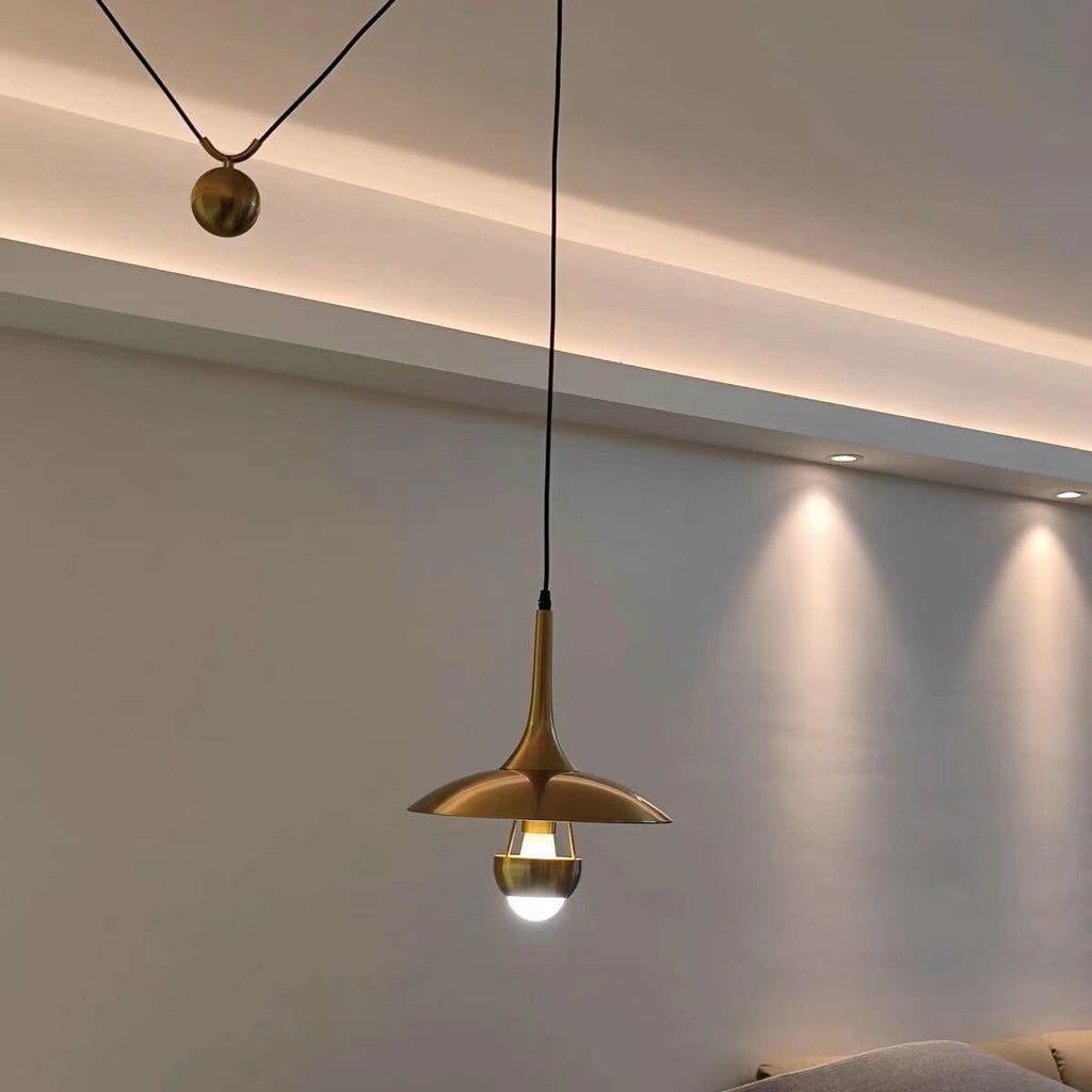 Customer photo review of Onos Pendant Light, Metal Globe Shade, Chrome or Gold, E26/E27, Adjustable