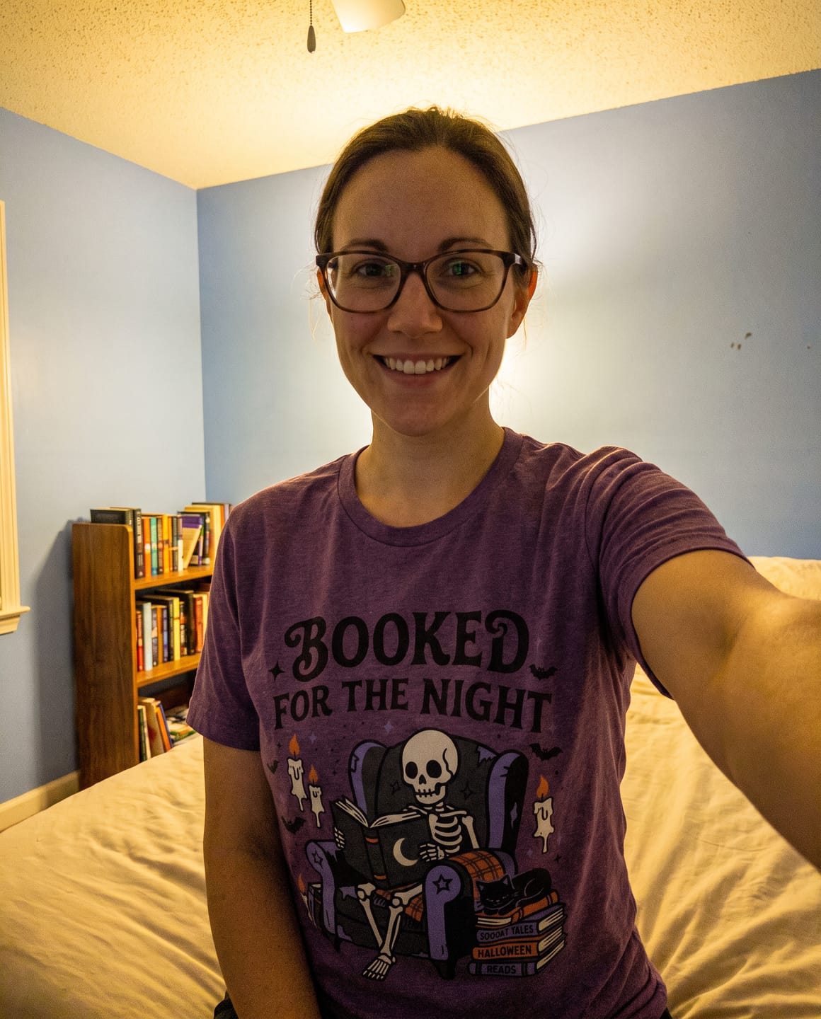 Customer photo review of Booked For The Night T-Shirt