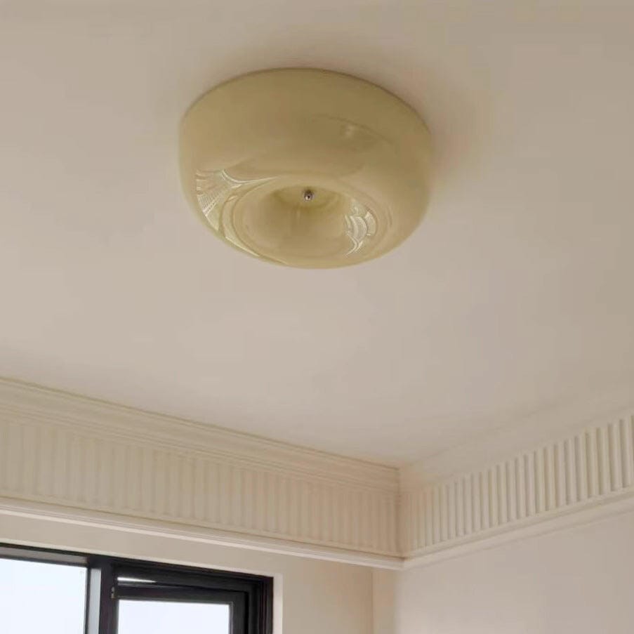 Customer photo review of Cream Pudding Ceiling Light, Mouth-Blown Matt Glass, LED, Dimmable