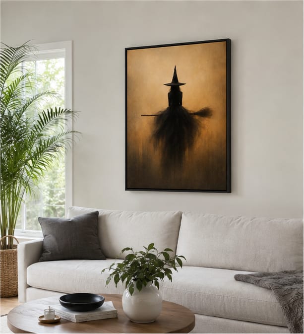 Customer photo review of Halloween Witch Canvas Wall Art