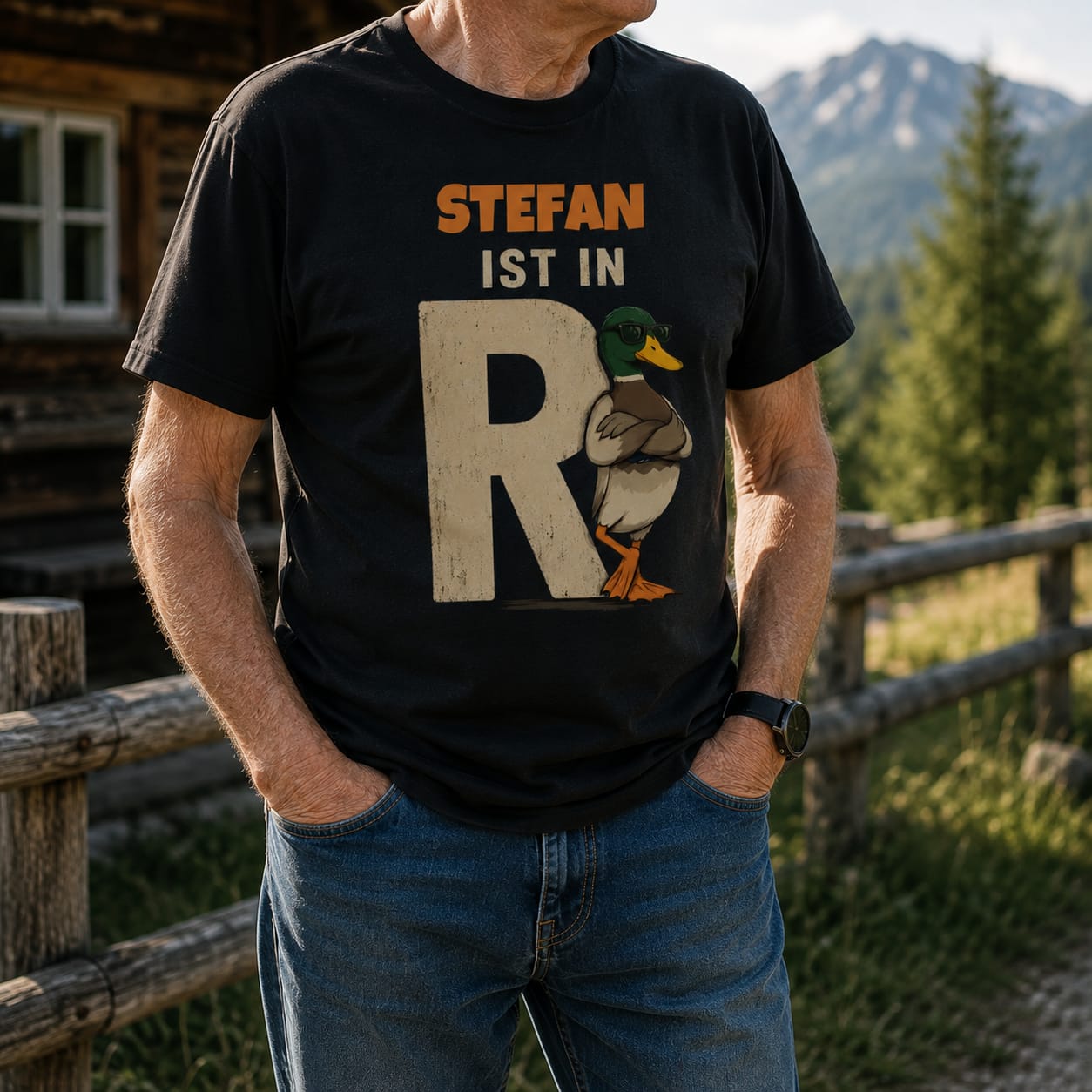 Customer photo review of Ist in Rente....Personalisierbares T-Shirt