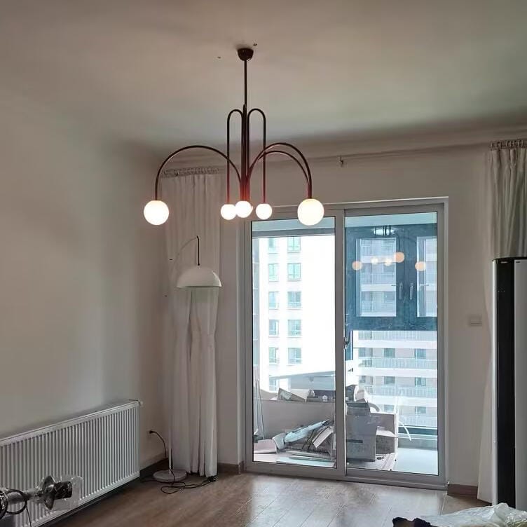 Customer photo review of Pendant Light, Gran Finale 6-Head Glass Suspension, G9, Hardwired