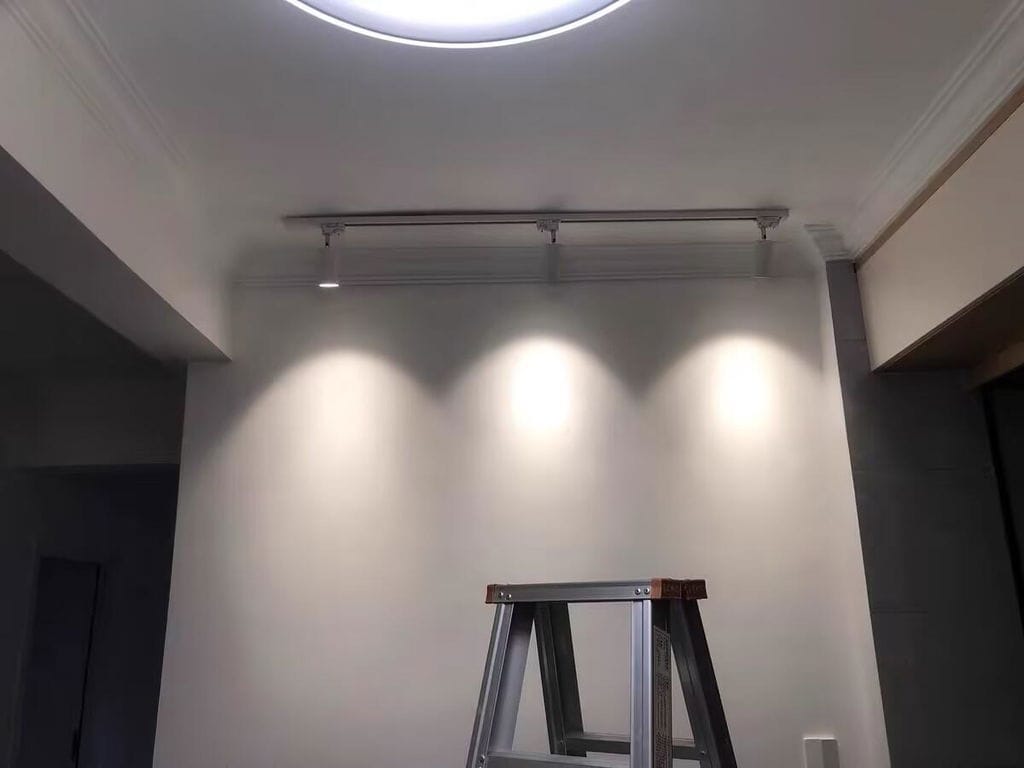 Customer photo review of Track Ceiling Light, Adjustable Spotlight Heads, Integrated LED, 24 Degree Beam