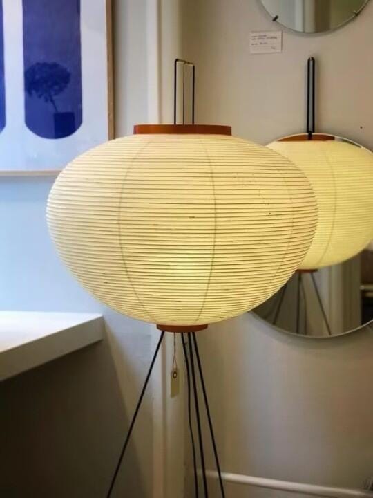 Customer photo review of Floor Lamp, Rice Paper Shade, E26/E27, Plug-In, Sculptural