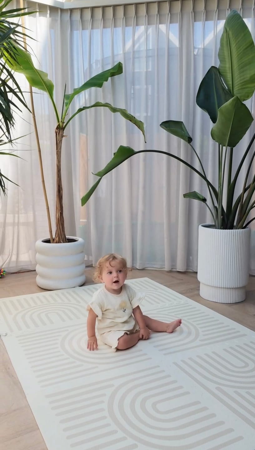 Customer photo review of Foam Speelmat Baby 120×180 cm – EVA Tegels – Beige | Broyari
