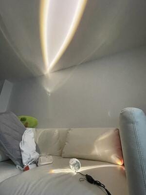 Customer photo review of Table Lamp, Atman Crystal Glass Oval, Chrome Base, Integrated LED