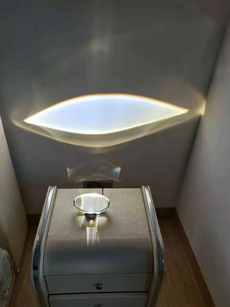 Customer photo review of Table Lamp, Atman Crystal Glass Oval, Chrome Base, Integrated LED