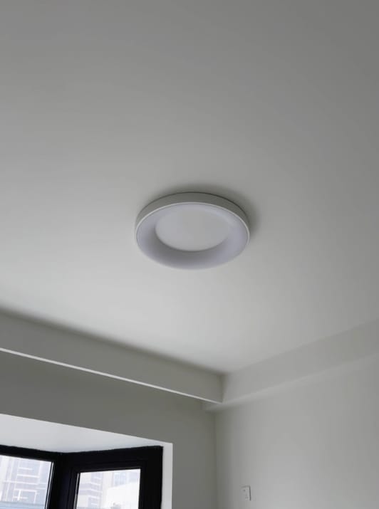 Customer photo review of Flush Mount Ceiling Light, Keno Slim Iron, Integrated LED, Dimmable
