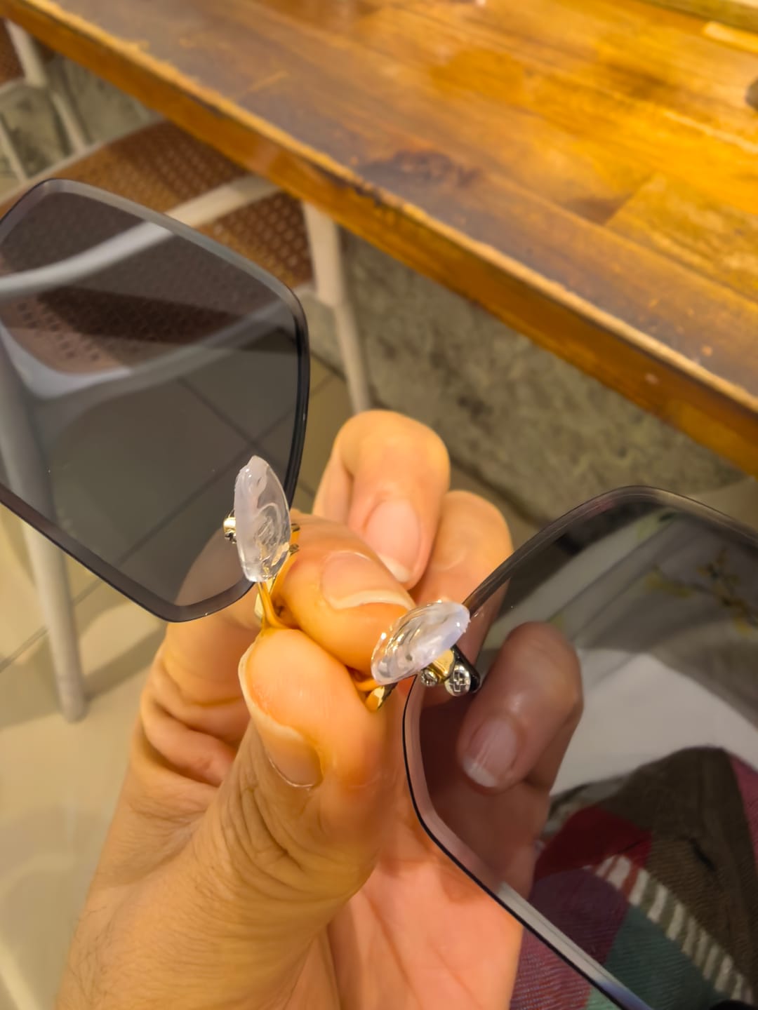 Customer photo review of Toby Rectangular Framed Sunglasses