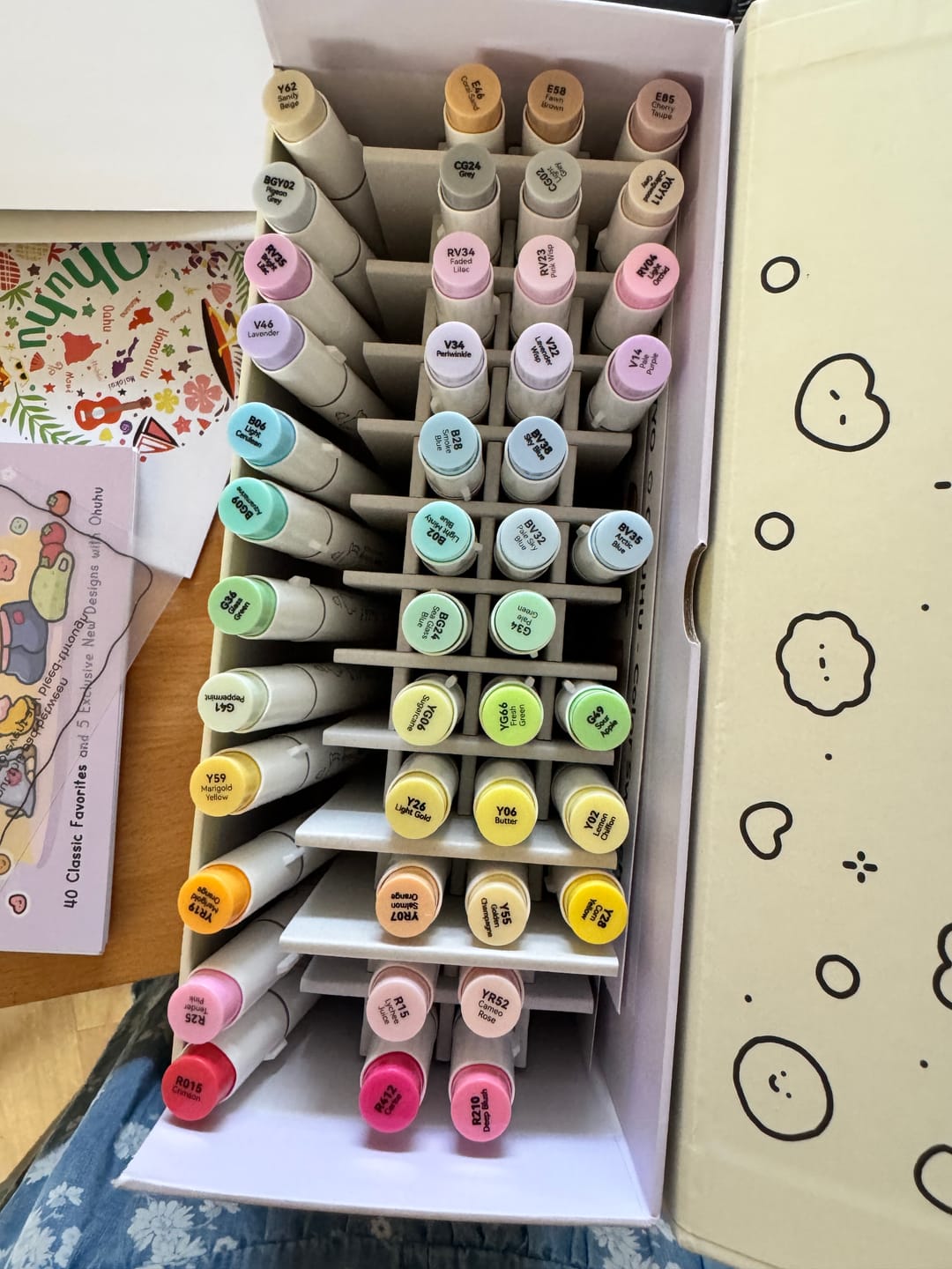Customer photo review of Ohuhu Nahuku Direct-ink Acrylic Markers