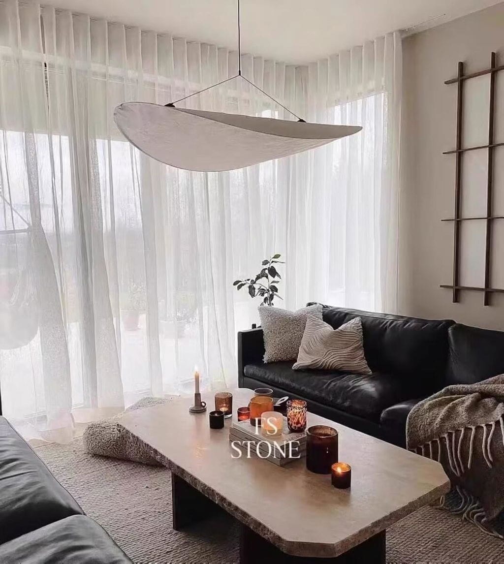 Customer photo review of Pendant Light, Tense, Mulberry Silk Diffuser, Black Frame, LED, Dimmable