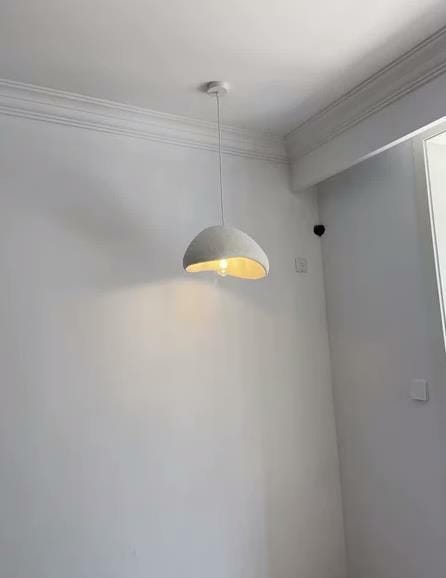 Customer photo review of Pendant Light Selene Halia, Moon-Inspired Dome Shade, E26, Grey or White