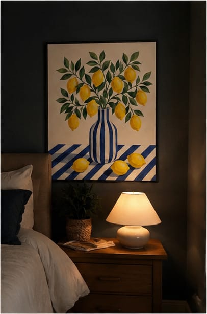 Customer photo review of Lemon Still Life Canvas Wall Art