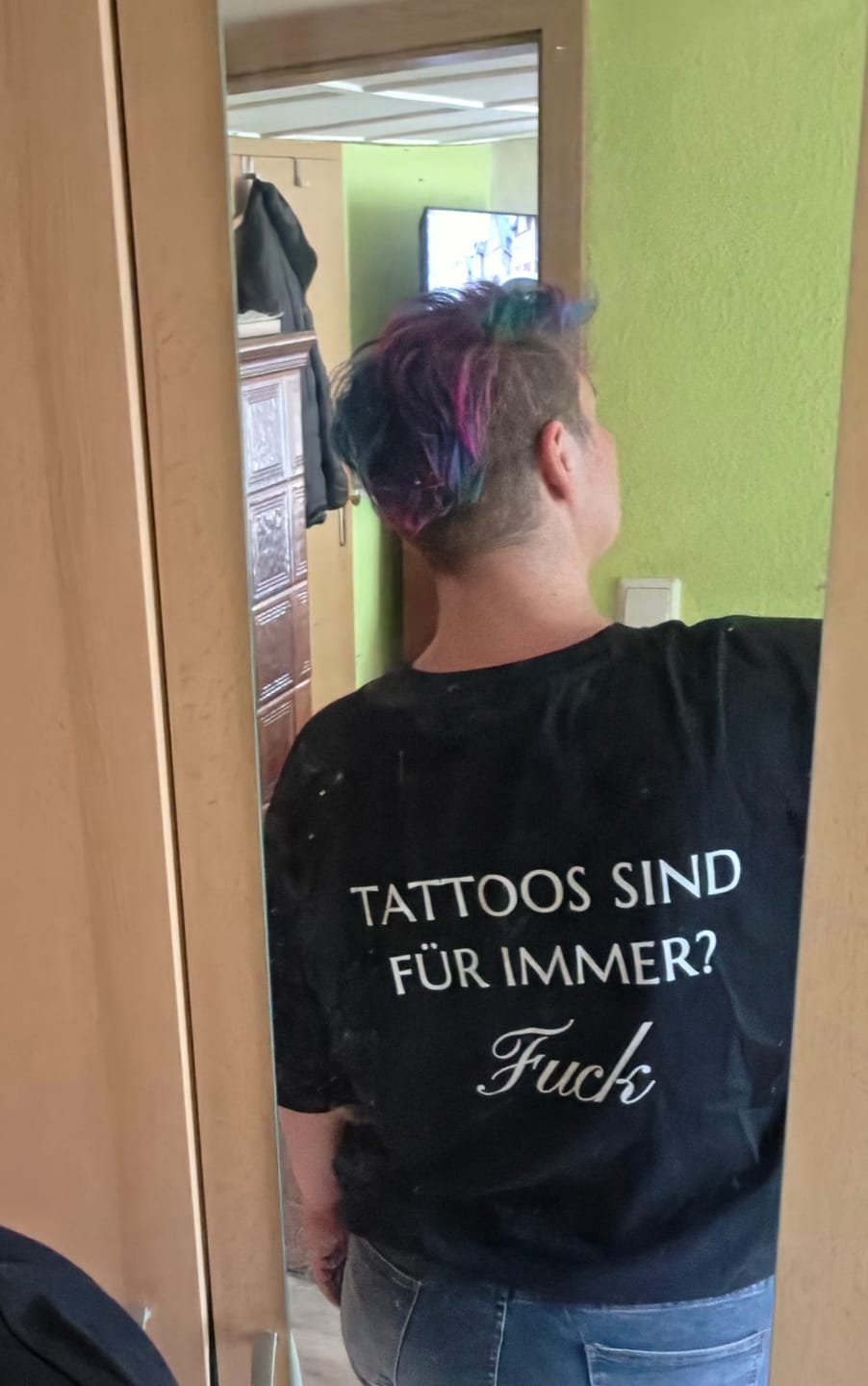Customer photo review of Fuck - Heavy Oversized Backprint Shirt