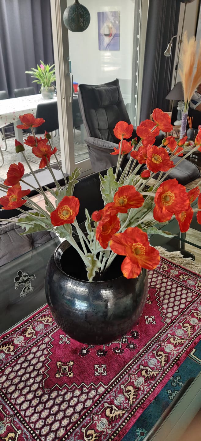 Customer photo review of Zijden Klaprozen - Oranje