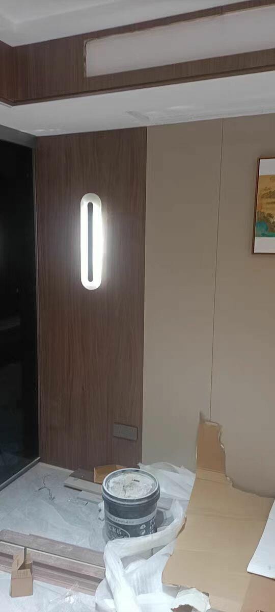 Customer photo review of Wall Sconce, Genuine Alabaster & Brass, Integrated LED, Dimmable