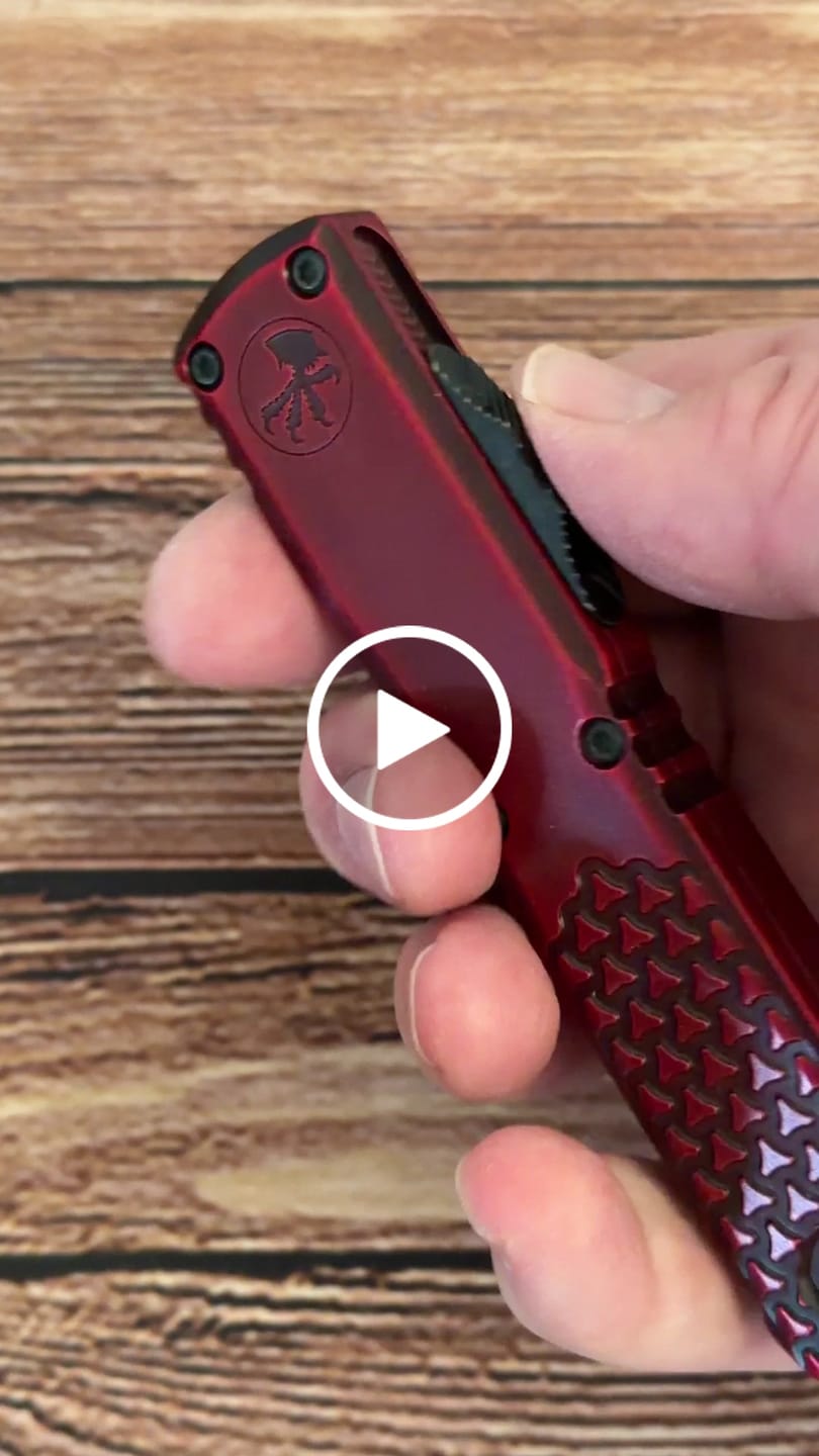 Customer video review of Microtech Ultratech Gen IV OTF - Half Tri-Grip Red Abrasion, M390MK Tanto - Made in USA (11234HT-1RDAA)