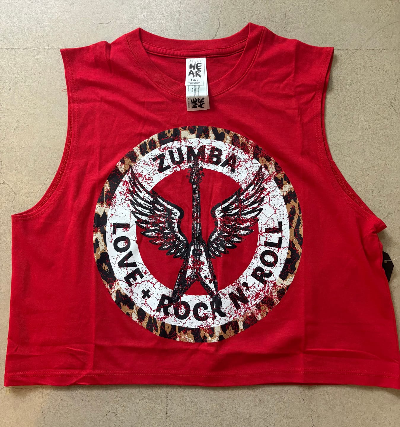 Customer photo review of Rock 'n' Roll Crew Neck Muscle Crop Tank