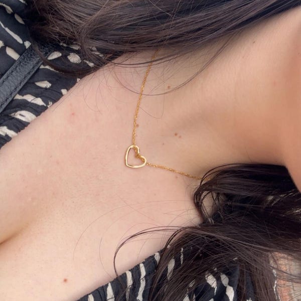 Customer photo review of Twisted Heart Necklace