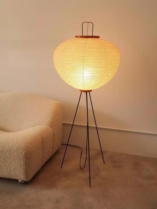 Customer photo review of Floor Lamp, Rice Paper Shade, E26/E27, Plug-In, Sculptural