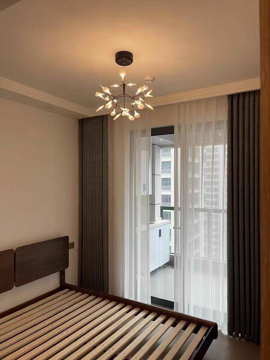 Customer photo review of Firefly LED Chandelier, Black Branch Design, Dimmable, 30-135 Heads