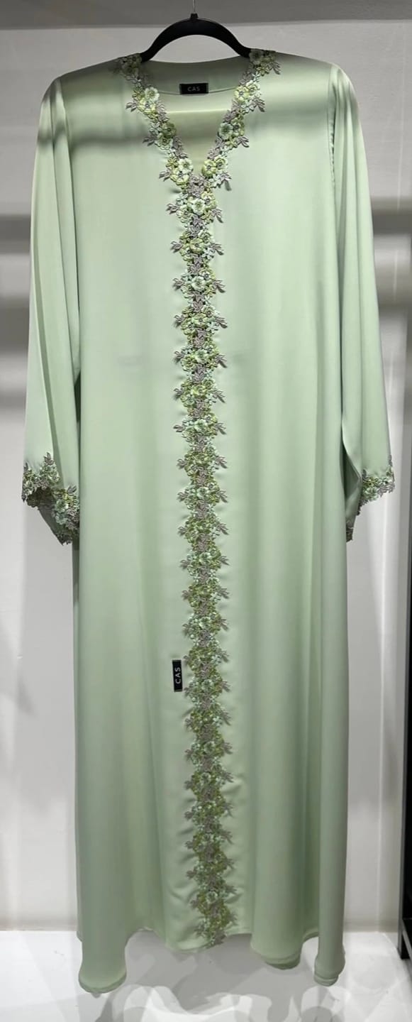 Customer photo review of C 1417-02 Moss Floral Lace Abaya