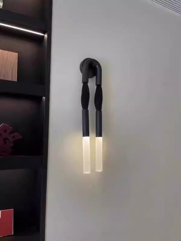 Customer photo review of Horsehair Wall Lamp, Wrought Iron, White Glass Shade, G9, 3000K