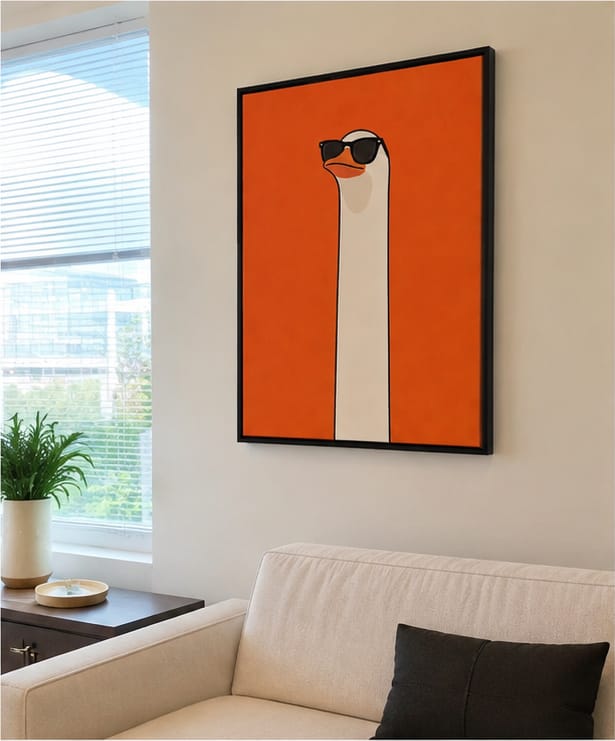 Customer photo review of Funny Goose Canvas Wall Art