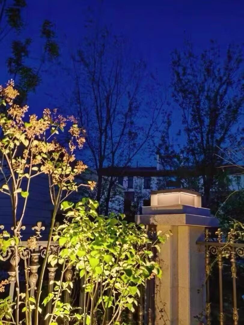 Customer photo review of Outdoor Post Light, Black Metal, Frosted Acrylic, LED, IP65