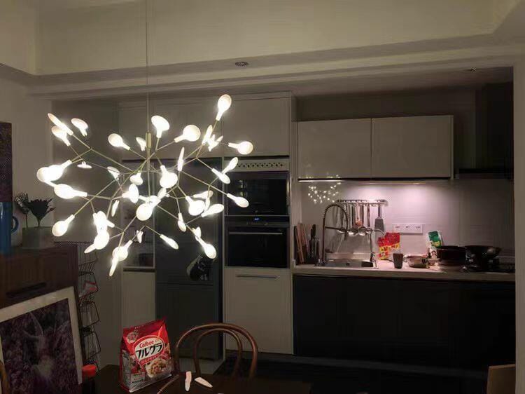 Customer photo review of Firefly LED Chandelier, Black Branch Design, Dimmable, 30-135 Heads