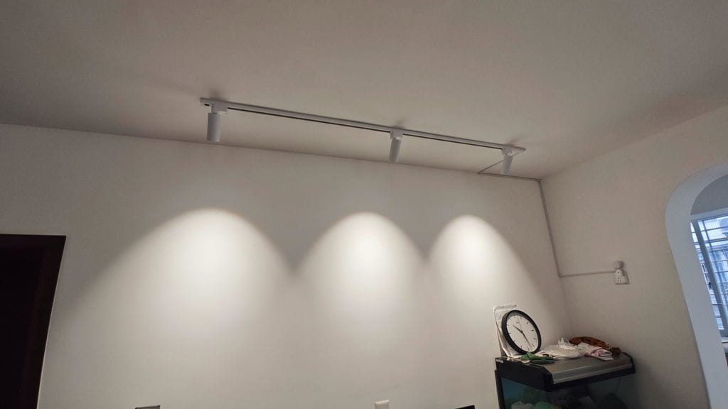 Customer photo review of Track Ceiling Light, Adjustable Spotlight Heads, Integrated LED, 24 Degree Beam