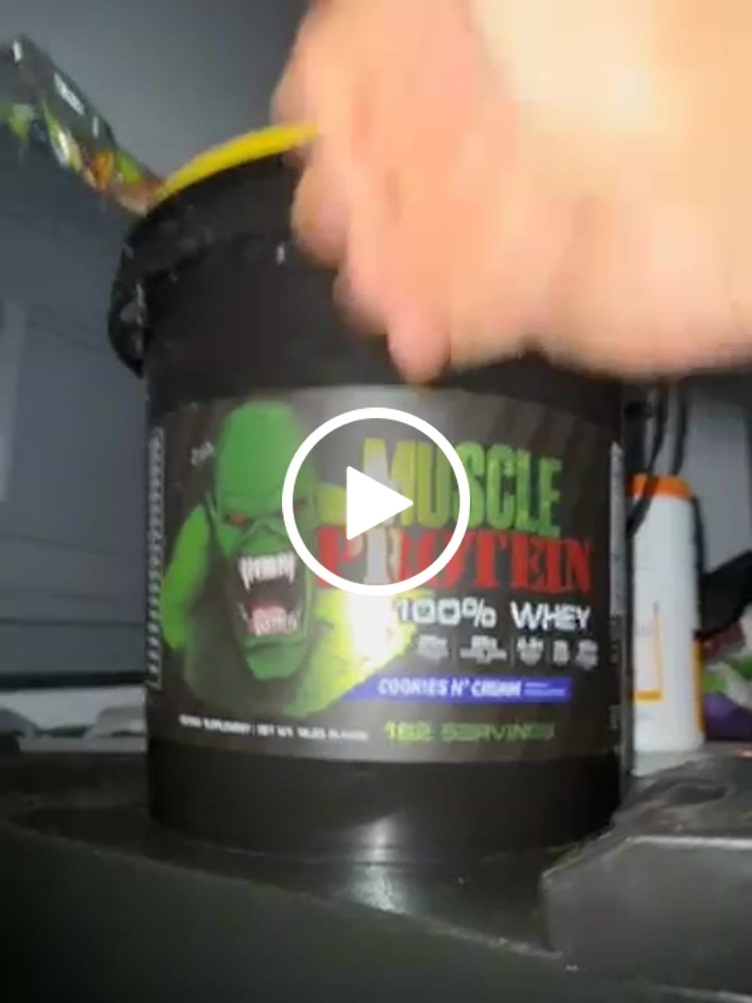 Customer video review of Whey Protein Powder Bucket