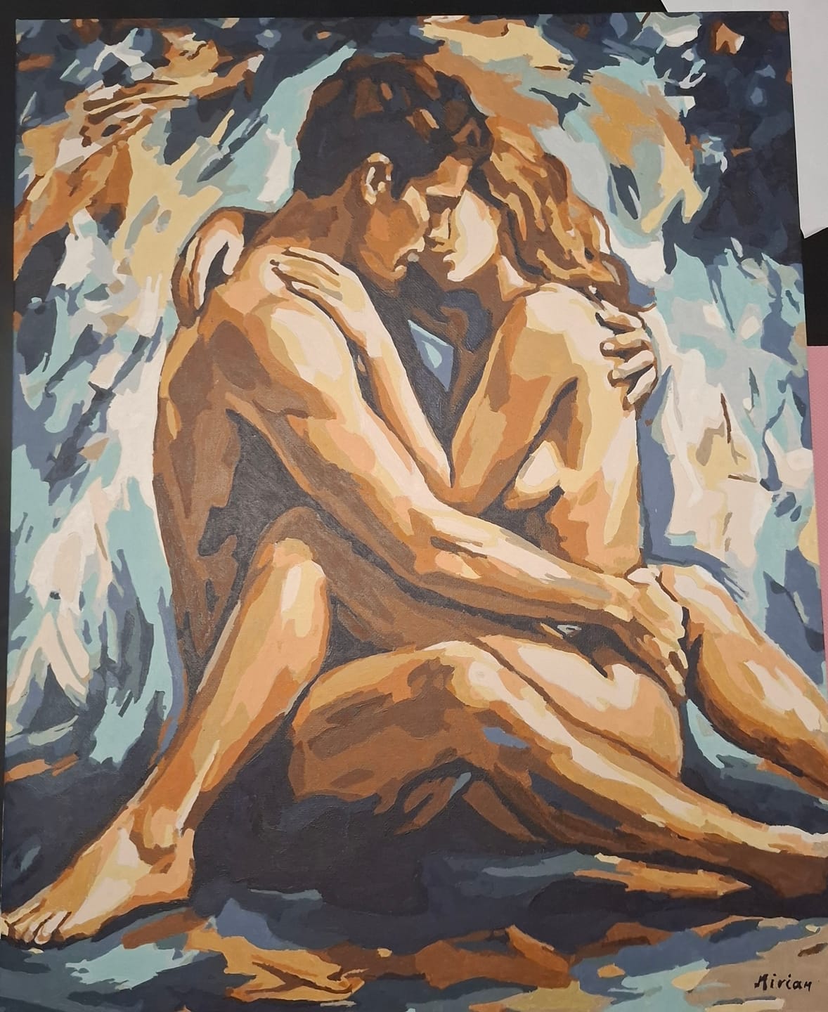 Customer photo review of Sensual Lovers | Paint by Number