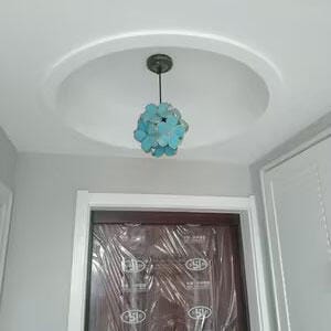Customer photo review of Glass Petal Pendant Light, Handblown Shade, Brass Fitting, E26/E27