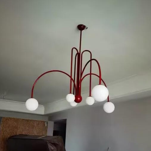 Customer photo review of Pendant Light, Gran Finale 6-Head Glass Suspension, G9, Hardwired