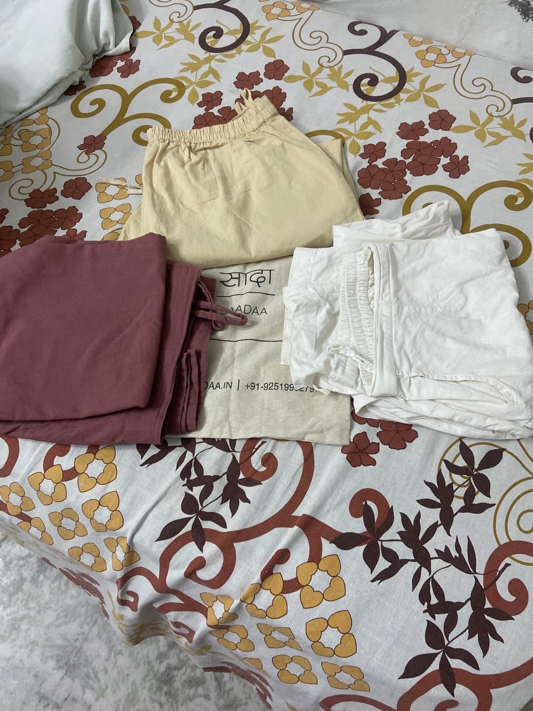 Customer photo review of Women Beige Cotton Pant