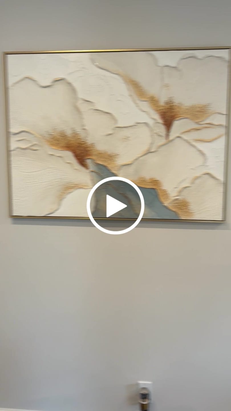 Customer video review of Plaster Art Texture Painting #SG476