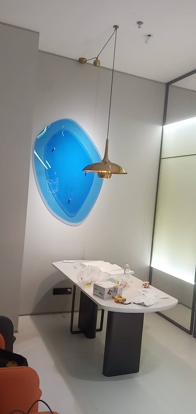 Customer photo review of Onos Pendant Light, Metal Globe Shade, Chrome or Gold, E26/E27, Adjustable