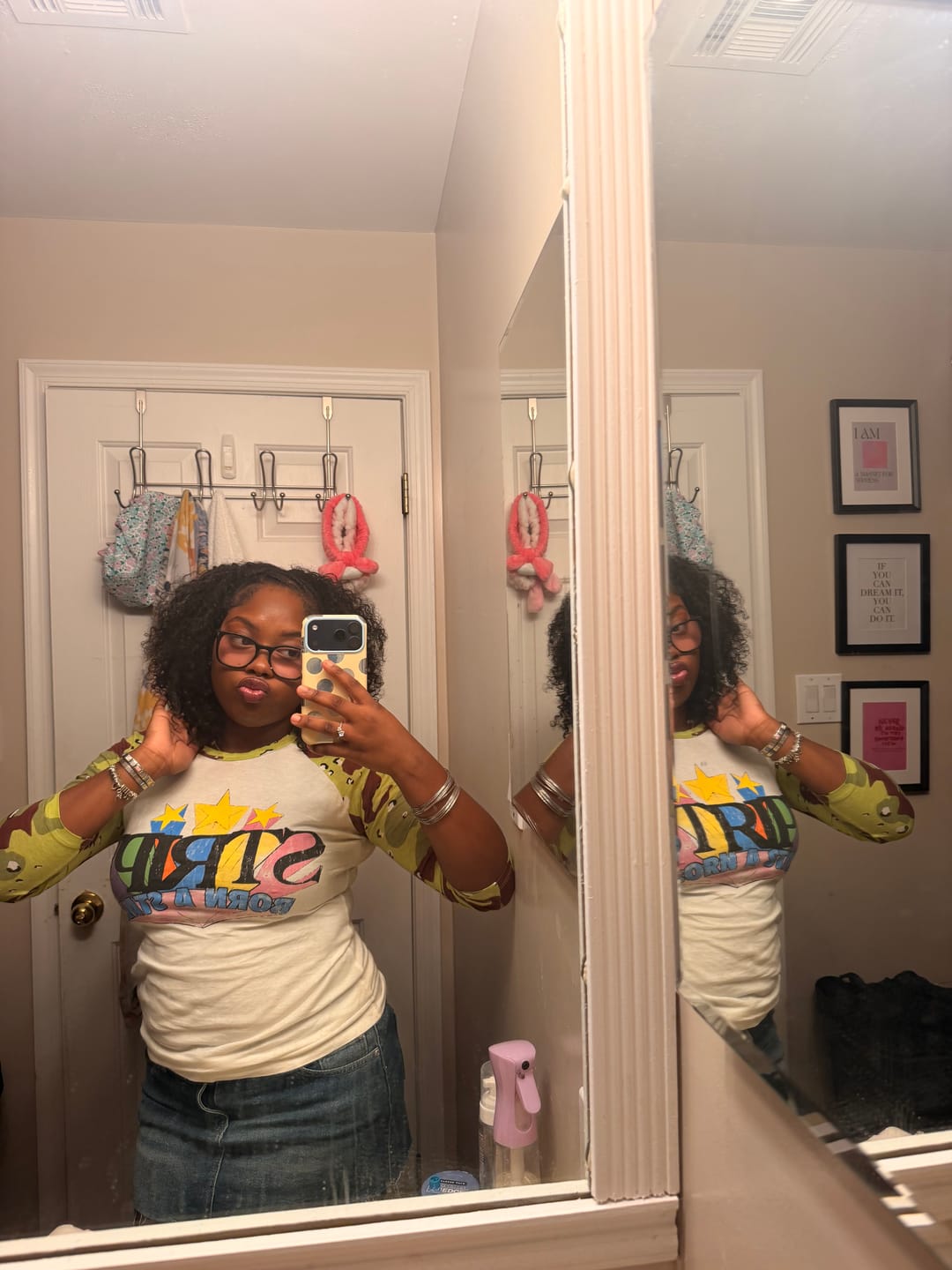Customer photo review of BORN A STAR CAMO RAGLAN