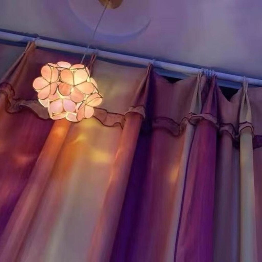 Customer photo review of Glass Petal Pendant Light, Handblown Shade, Brass Fitting, E26/E27