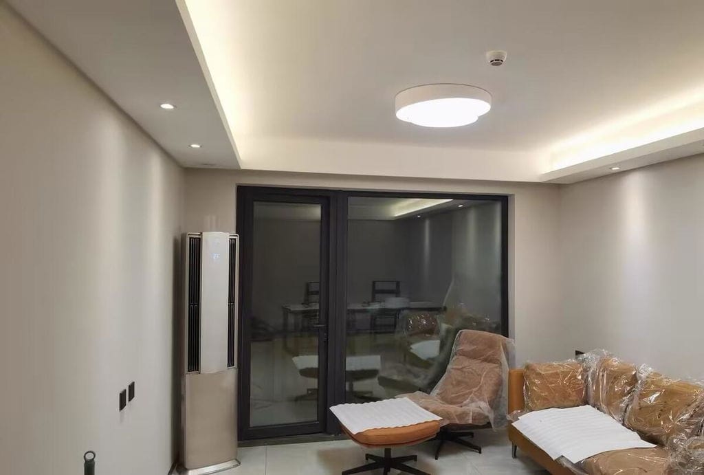 Customer photo review of Melody Ceiling Light, Cylinder Shade, Integrated LED, White Grey Black