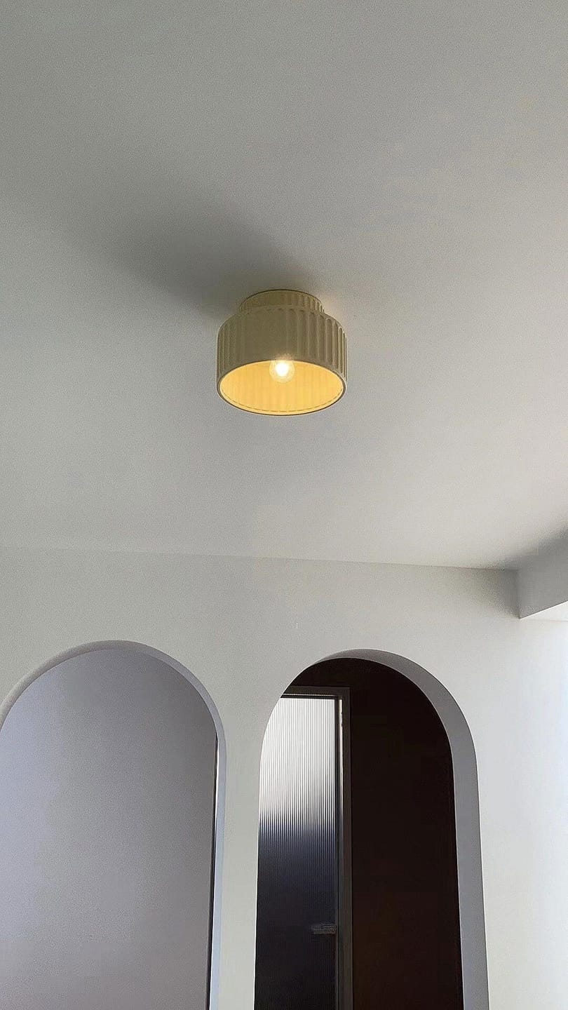 Customer photo review of Ceiling Light, Kami Pleated Resin Shade, E27, Ceiling or Wall Mount